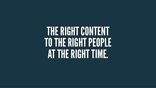 content to the right people